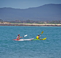 Kayakers enjoying the Rubicon Estuary, Tasmania